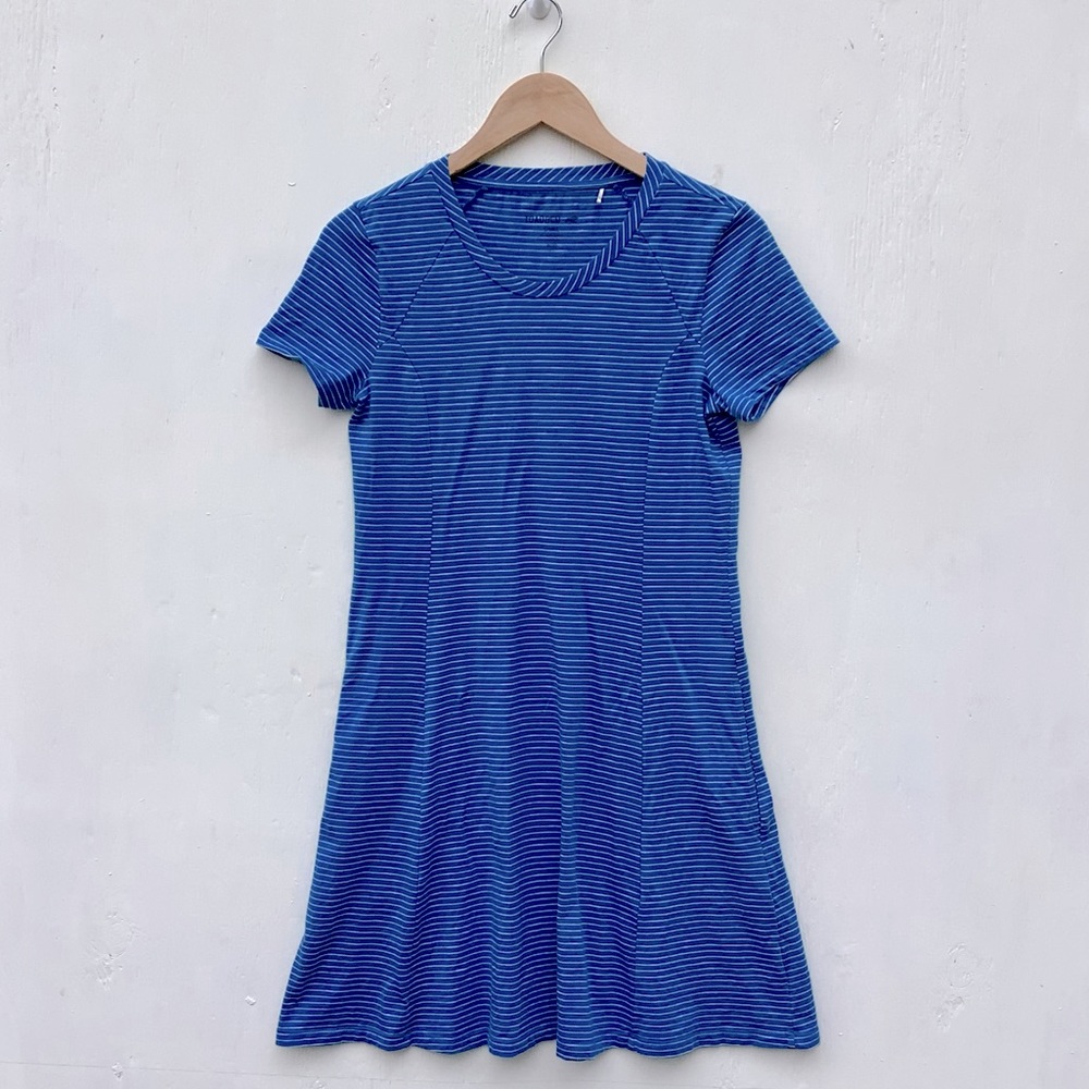 Toad & CO Windmere Blue Short-Sleeve Dress Small